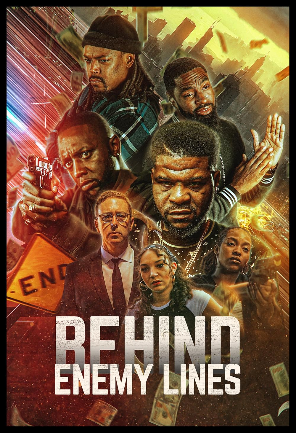 Behind